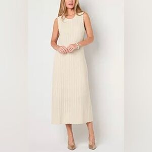 NEW Liz Claiborne Sleeveless Midi Sweater Dress
